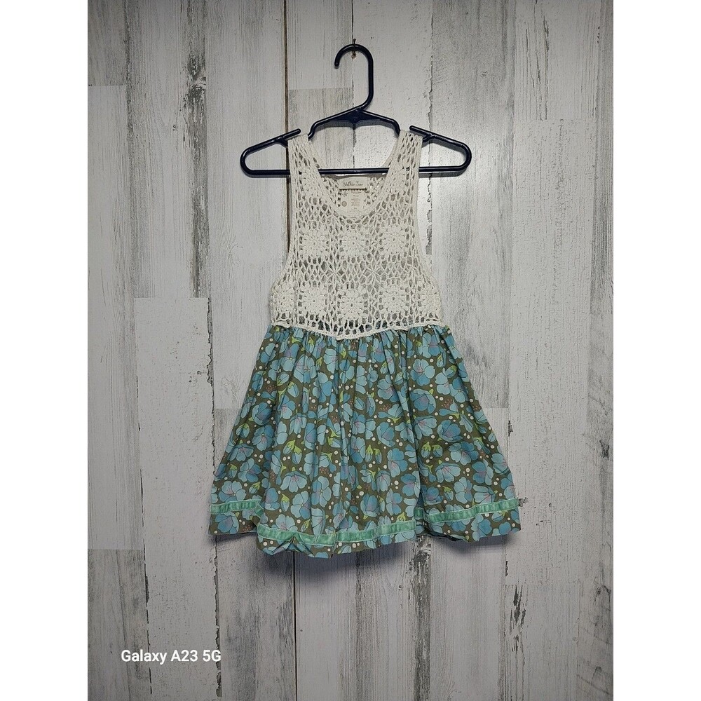 MATILDA JANE Secret Fields Crochet Top Blue Orchids Skirted Dress 6
